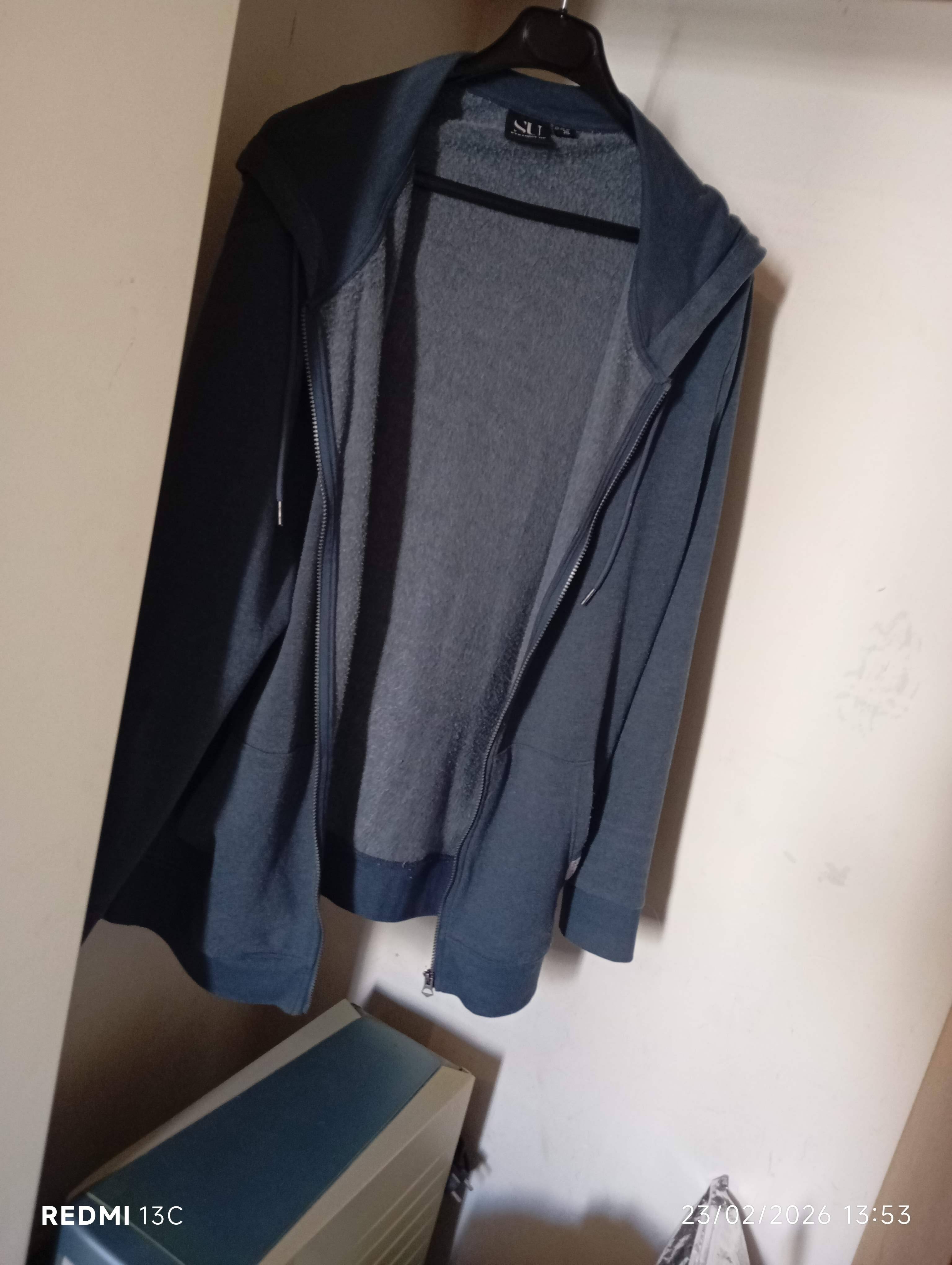 Veste gilet  à capuche bleu marine