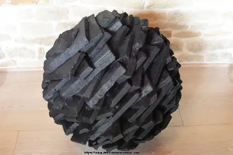 Sculpture en Bois Brûlé - Décoration Maison - Statue Jardin