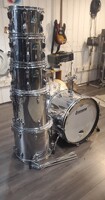 6 FUTS LUDWIG “MONSTER-KIT” ANNEES 80 LUDWIG MAPLE « CHROME OVER WOOD » 1980 (BL