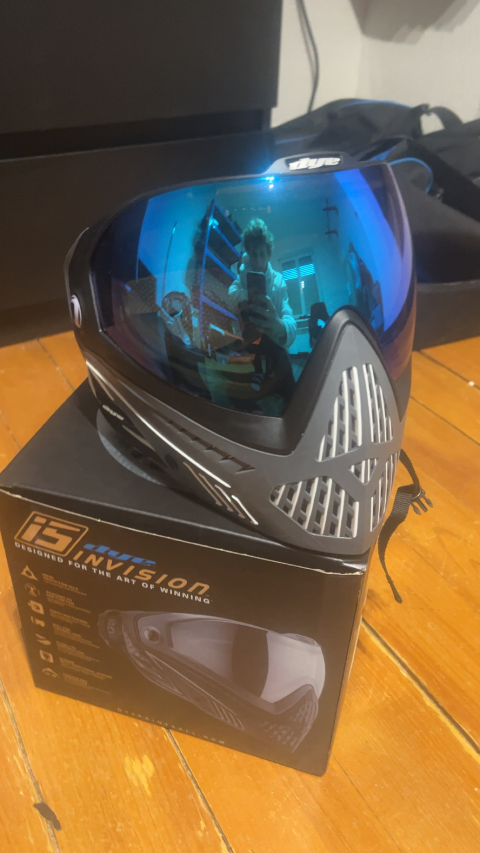 Masque Dye i5 Black/Grey 2.0 – Lentille Blue Mirror (etat ne