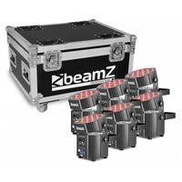 Lot de 6 Projecteurs Par Led  sur Batterie avec Flightcase - BeamZ BBP60 - 1 500