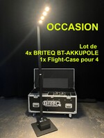 Vends d'occasion Lot de 4x BRITEQ BT-AKKUPOLE + 1x Flight-Case pour 4 (non dissociable) - 3 000 €