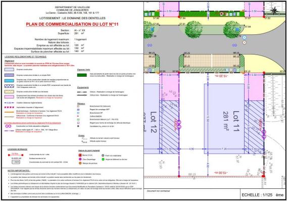 TERRAIN A BATIR DE 281 M² VIABILISE ET LIBRE CONSTRUCTEUR