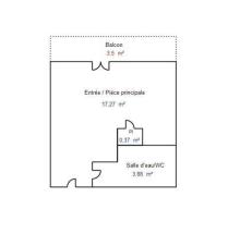 APPARTEMENT DE 22 M2 AVEC BALCON