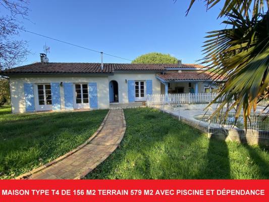 VILLA  TYPE T4  AVEC PISCINE ET DÉPENDANCE