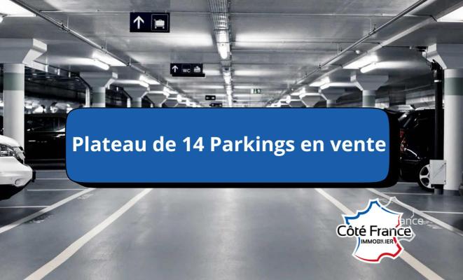 Plateau de 14 places de parkings en vente