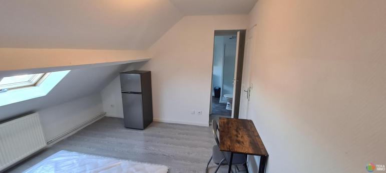 A louer à Tourcoing ,Chambre meublée de 13m2 avec salle d'eau privative