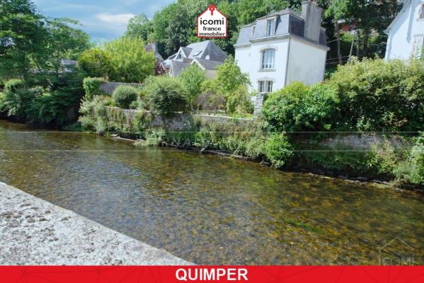 FINISTERE - Quimper (29000) - A VENDRE - MAISON DE MAITRE T8 DE 160 M² - VUE SUR L'ODET - TERRAIN 400 M² - CHARME - AUTHENTICITE - RARE - COUP DE COEUR