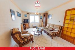 FINISTERE - Plouzané (29280) - A VENDRE - MAISON T5 102M² - 4 CHAMBRES - GARAGE - SOUS-SOL INTEGRAL SUR TERRAIN CLOS DE 330M²