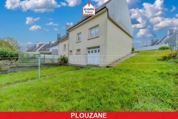 FINISTERE - Plouzané (29280) - A VENDRE - MAISON T5 102M² - 4 CHAMBRES - GARAGE - SOUS-SOL INTEGRAL SUR TERRAIN CLOS DE 330M²