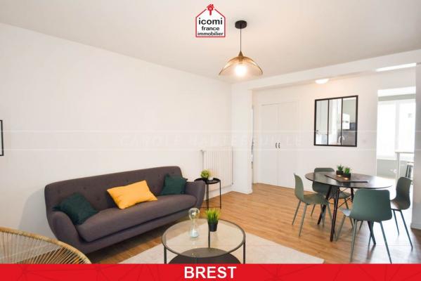 FINISTERE - Brest (29200) - A VENDRE  SECTEUR MONTAIGNE  - APPARTEMENT DE 53 M2 - 2 CHAMBRES - SANS TRAVAUX  -ELECTRICITE REFAITE - STATIONNEMENT AISE AU PIED DE L'IMMEUBLE - CAVE