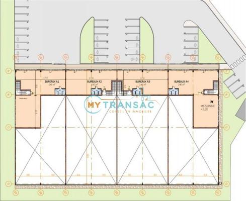 A VENDRE locaux d'activité et de bureaux neufs de 229m² à 945 m² à EVRY