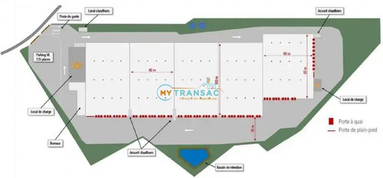 A LOUER Plateforme Logistique classe A situé à Marly-la-Ville