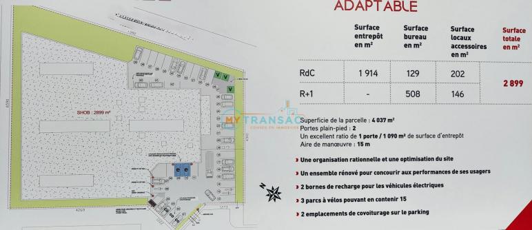 A Louer Entrepôt indépendant de 2 899m² sur un foncier de 4 037m² à Créteil