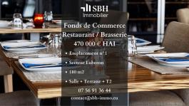 VENTE FONDS DE COMMERCE RESTAURANT / BRASSERIE