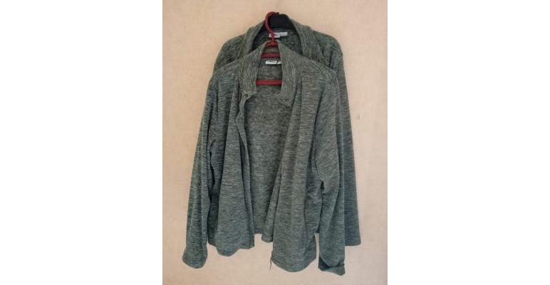 2 Gilets polaires fins gris clair