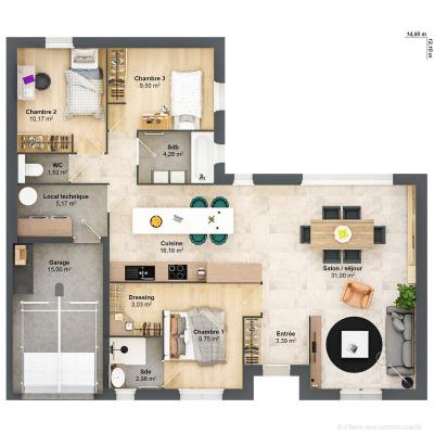 Maison 5 pièces 100 m2